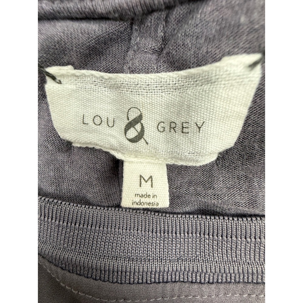 Lou & Grey Women's Gray Long Sleeve Top Relaxed Fit Casual - Picture 4 of 8